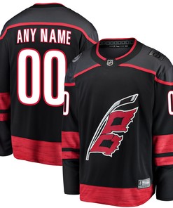 Carolina Hurricanes Fanatics Branded Alternate Breakaway Custom Jersey - Black Custom Jerseys Nhl - Robokeg