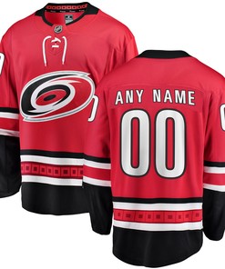 Carolina Hurricanes Fanatics Branded Home Breakaway Custom Jersey - Red Custom Jerseys Nhl - Robokeg