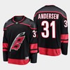 Carolina Hurricanes Frederik Andersen 31 2022-23 Primary Home Black Jersey Breakaway Player - Robokeg