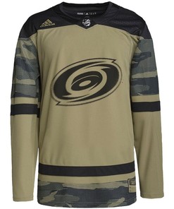 Carolina Hurricanes Military Appreciation Team Custom Practice Jersey - Camo - Robokeg