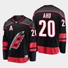 Carolina Hurricanes Sebastian Aho 20 2022-23 Primary Home Black Jersey Breakaway Player - Robokeg