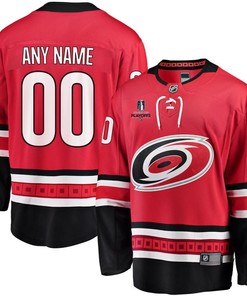 Carolina Hurricanes Stanley Cup 2023 Playoffs Patch Home Breakaway Custom Men Jersey - Red - Robokeg