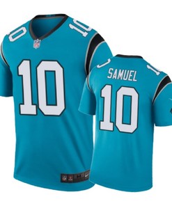 Carolina Panthers #10 Curtis Samuel Nike Color Rush Blue Jersey - Robokeg