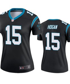 Carolina Panthers #15 Chris Hogan Black Legend Jersey - Womens - Robokeg