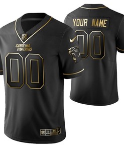 Carolina Panthers 2021 Nfl Golden Brandedition Black Jersey Gift With Custom Name Number For Panthers Fans - Robokeg