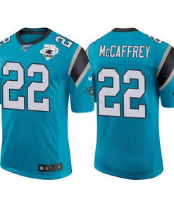 Carolina Panthers 25th Anniversary Christian Mccaffrey Blue Classic Limited Jersey - Robokeg