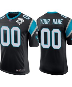 Carolina Panthers 25th Anniversary Custom Black Vapor Limited Jersey - Robokeg