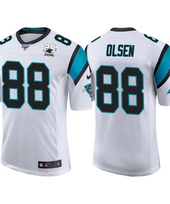 Carolina Panthers 25th Anniversary Greg Olsen White Vapor Limited Jersey - Robokeg