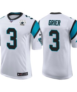 Carolina Panthers 25th Anniversary Will Grier White Vapor Limited Jersey - Robokeg
