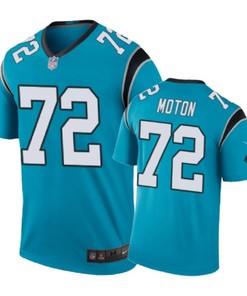Carolina Panthers #72 Taylor Moton Nike Color Rush Blue Jersey - Robokeg