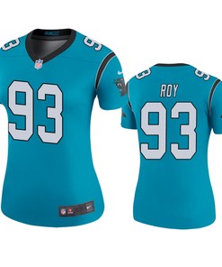 Carolina Panthers Bravvion Roy Blue Color Rush Legend Jersey - Womens - Robokeg