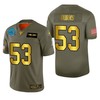 Carolina Panthers Brian Burns 2019 Salute To Service Nfl 100 Mens Jersey Metallic - Robokeg
