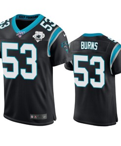 Carolina Panthers Brian Burns Black 25th Season Vapor Elite Jersey - Robokeg