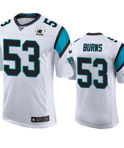 Carolina Panthers Brian Burns White 25th Season Vapor Limited Jersey - Robokeg