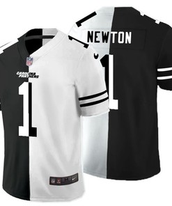 Carolina Panthers Cam Newton #1 Nfl 2020 Black And White Jersey - Robokeg