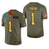 Carolina Panthers Cam Newton 2019 Salute To Service Nfl 100 Mens Jersey Metallic - Robokeg