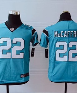 Carolina Panthers Christian Mccaffrey #22 Nfl 2020 Cerulean Blue Jersey - Robokeg
