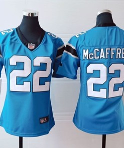 Carolina Panthers Christian Mccaffrey #22 Nfl 2020 Cobalt Womens Jersey - Robokeg