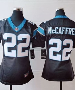 Carolina Panthers Christian Mccaffrey #22 Nfl 2020 Dark Brown Womens Jersey - Robokeg