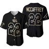 Carolina Panthers Christian Mccaffrey #22 Nfl Great Player Black Golden Brandedition Vapor Limited Jersey Style Gift For Panthers Fans Baseball Jersey - Robokeg