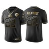 Carolina Panthers Christian Mccaffrey 25th Anniversary Black Gold Logo Jersey - Robokeg