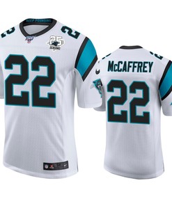 Carolina Panthers Christian Mccaffrey White 25th Season Vapor Limited Jersey - Robokeg