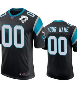 Carolina Panthers Custom Black 25th Season Vapor Limited Jersey - Robokeg