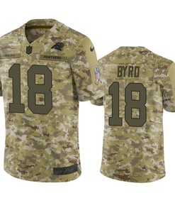 Carolina Panthers Damiere Byrd Jersey Nfl Camo Salute To Service - Robokeg