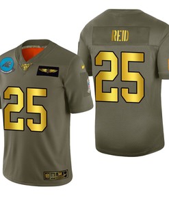 Carolina Panthers Eric Reid 2019 Salute To Service Nfl 100 Mens Jersey Metallic - Robokeg