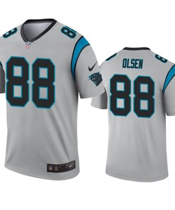 Carolina Panthers Greg Olsen Silver Inverted Legend Jersey - Robokeg