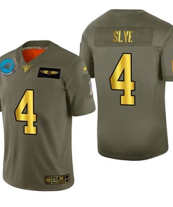 Carolina Panthers Joey Slye 2019 Salute To Service Nfl 100 Mens Jersey Metallic - Robokeg