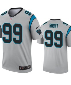 Carolina Panthers Kawann Short Silver Inverted Legend Jersey - Robokeg
