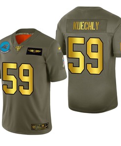 Carolina Panthers Luke Kuechly 2019 Salute To Service Nfl 100 Mens Jersey Metallic - Robokeg