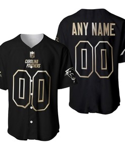 Carolina Panthers Nfl American Football Black Golden Brandedition Vapor Limited Jersey Style Custom Gift For Panthers Fans Baseball Jersey - Robokeg