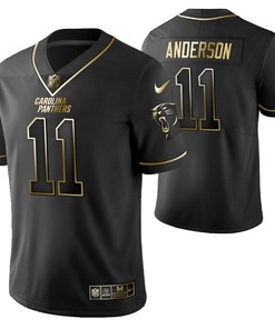 Carolina Panthers Robby Anderson 11 2021 Nfl Golden Brandedition Black Jersey Gift For Panthers Fans - Robokeg
