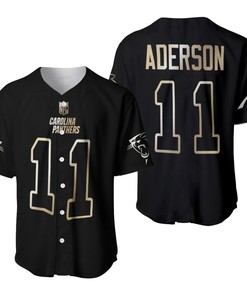 Carolina Panthers Robby Anderson #11 Nfl Great Player Black Golden Brandedition Vapor Limited Jersey Style Gift For Panthers Fans Baseball Jersey - Robokeg