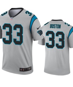 Carolina Panthers Tre Boston Silver Inverted Legend Jersey - Robokeg