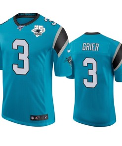 Carolina Panthers Will Grier Blue 25th Season Classic Limited Jersey - Robokeg