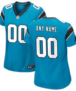 Carolina Panthers Womens Alternate Custom Game Jersey - Blue Custom Jerseys Nfl - Robokeg