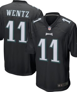 Carson Wentz Philadelphia Eagles Nike Game Event Jersey - Black - Robokeg