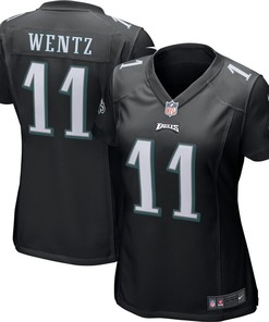 Carson Wentz Philadelphia Eagles Nike Womens Game Event Jersey - Black - Robokeg