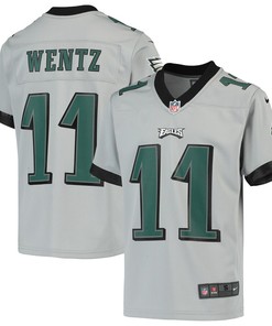 Carson Wentz Philadelphia Eagles Nike Youth Inverted Game Jersey - Silver - Robokeg
