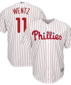 Carson Wentz Philadelphia Phillies X Crossover Cool Base Player Jersey - White - Robokeg