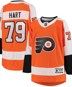 Carter Hart Philadelphia Flyers Home Premier Player Jersey - Orange Nhl - Robokeg