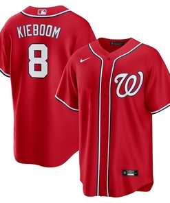 Carter Kieboom 8 Washington Nationals Alternate Player Name Jersey - Red - Robokeg