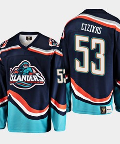 Casey Cizikas 53 New York Islanders Navy Reverse Retro 2.0 Jersey 2022-23 - Robokeg