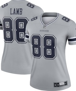 Ceedee Lamb Dallas Cowboys Womens Inverted Legend Jersey - Gray Nfl - Robokeg