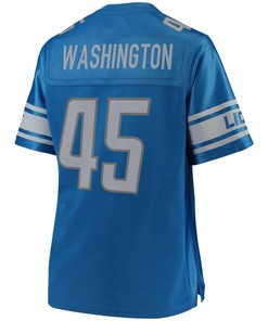 Charles Washington Detroit Lions Nfl Pro Line Womens Team Color Player Jersey - Blue - Robokeg