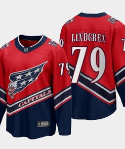 Charlie Lindgren 79 Washington Capitals 2022 Special Edition Reverse Retro Red Jersey - Robokeg