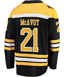 Charlie McAvoy 21 Boston Bruins Stanley Cup 2023 Playoffs Patch Home Breakaway Men Jersey - Black - Robokeg
